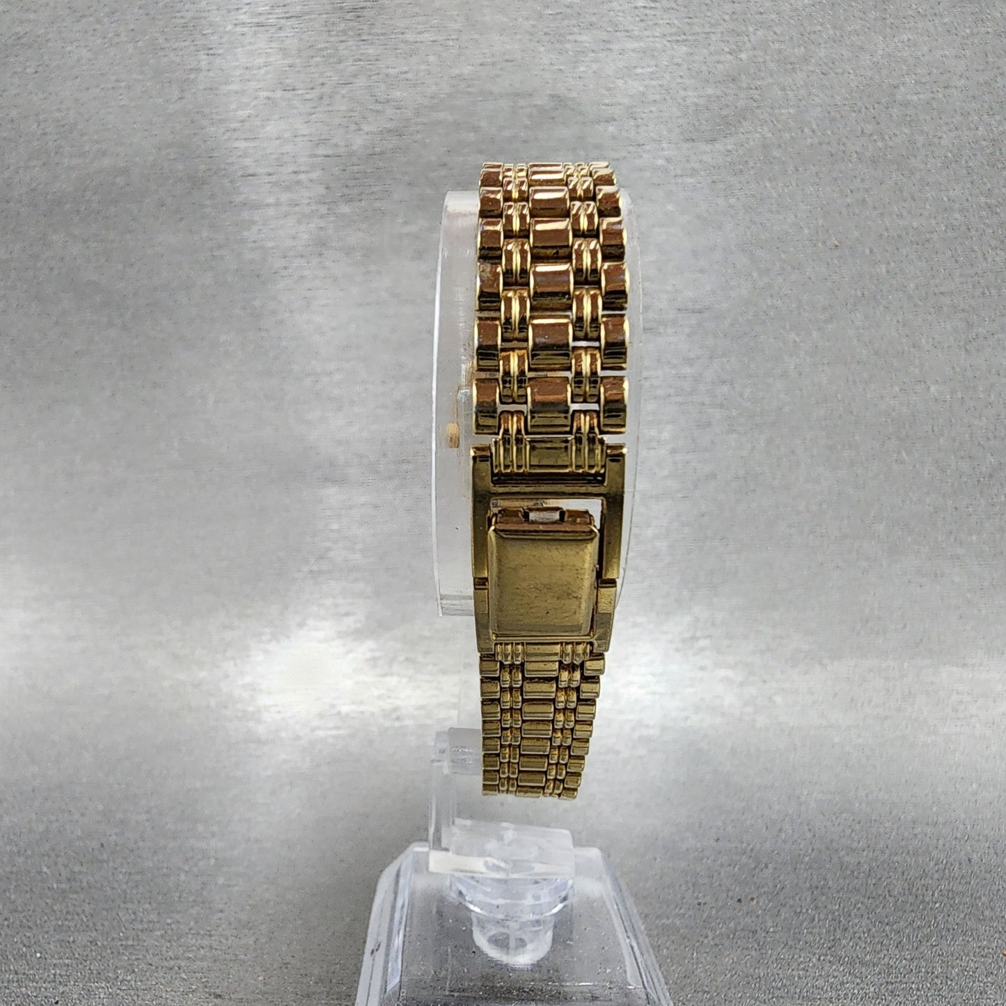 Seiko Tank Watch Women 18mm Champagne Dial Gold Tone Rectangle V4015129 New Bat7