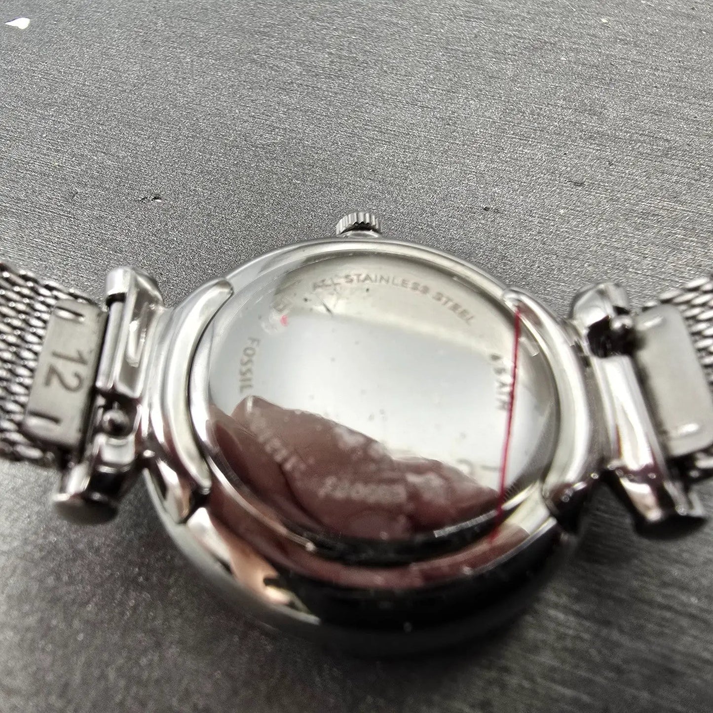 Fossil Watch Women 28mm MOP Dial Silver Tone Round ES5083 New Battery9