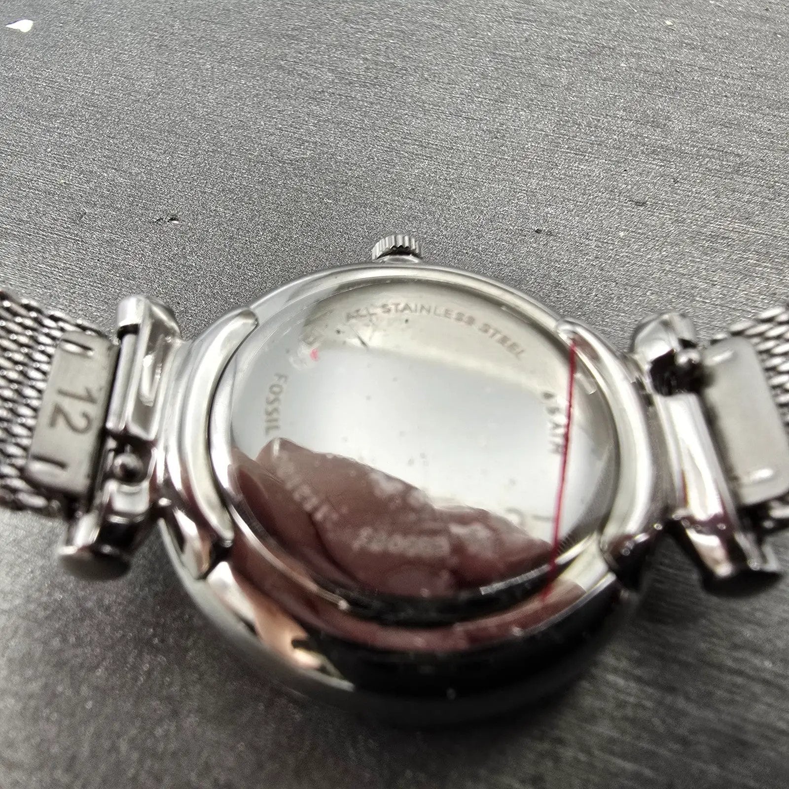 Fossil Watch Women 28mm MOP Dial Silver Tone Round ES5083 New Battery9