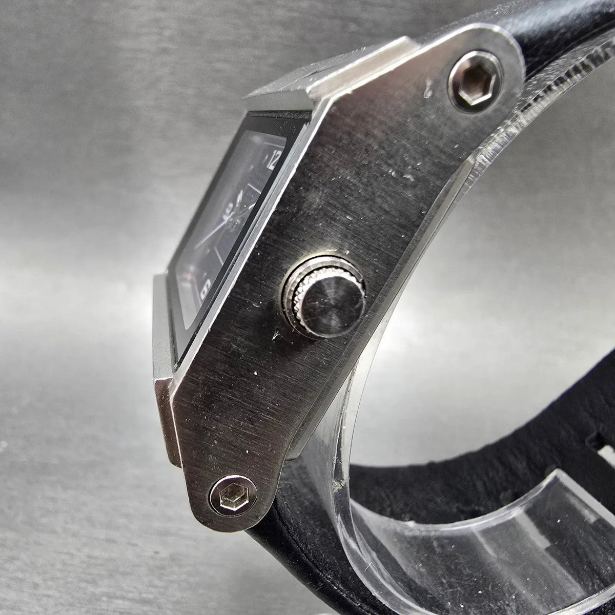 Nike Oregon Square Watch 25mm Black Dial Silver Date Rectangle WA0051 New Batt2