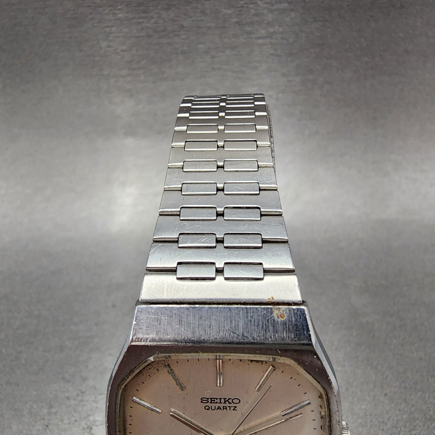 Seiko Tank Watch Men 30mm Silver Dial Silver Tone 2621-5180 New Battery
