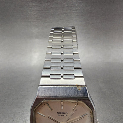 Seiko Tank Watch Men 30mm Silver Dial Silver Tone 2621-5180 New Battery