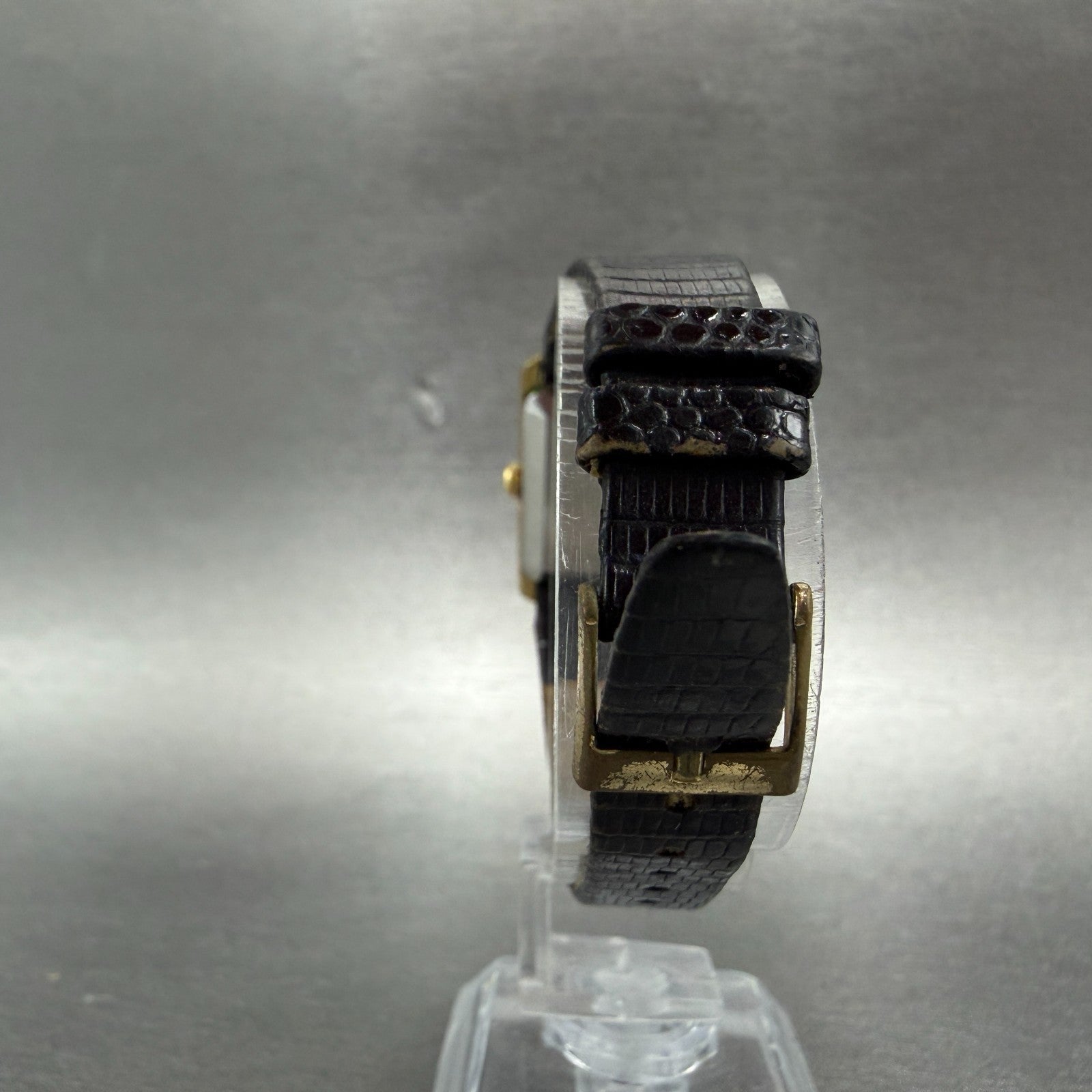 Seiko Tank Watch Women 20mm White Dial Gold Tone Rectangle 4700-5099 PARTS8