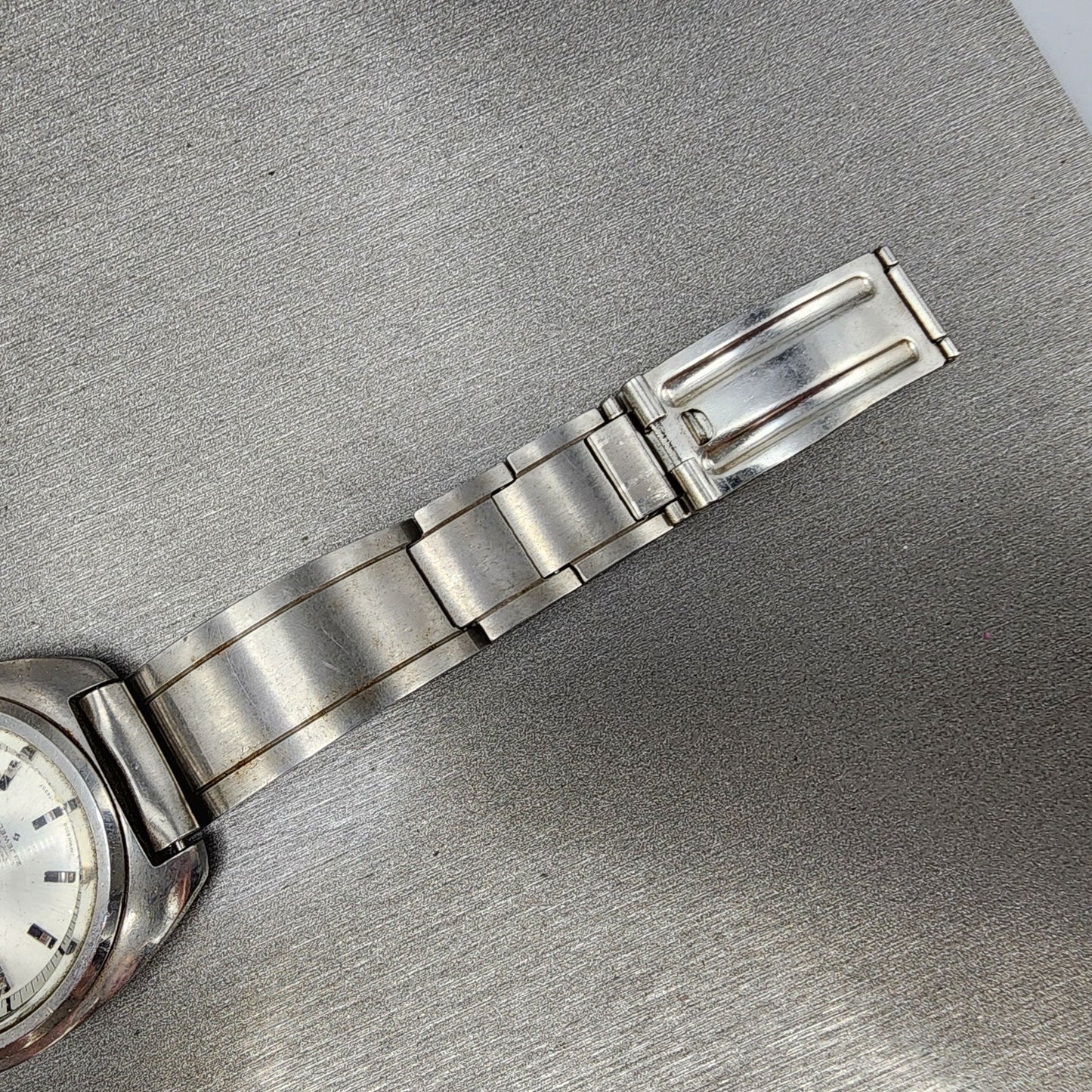 Seiko 5Actus Watch Men 39mm Silver Dial Silver Tone Daydate 61067420 PARTS8