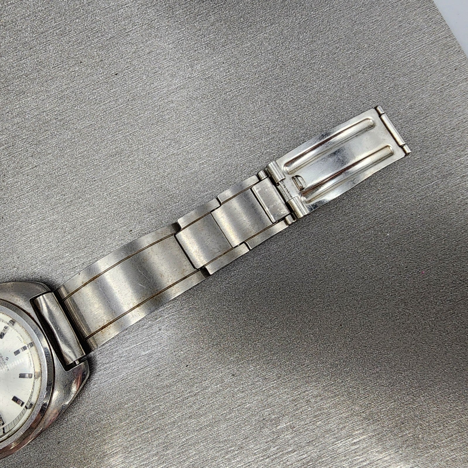 Seiko 5Actus Watch Men 39mm Silver Dial Silver Tone Daydate 61067420 PARTS8