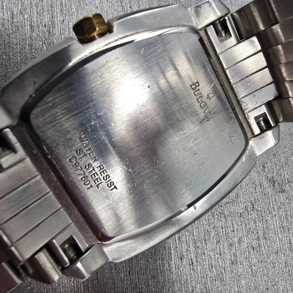 Bulova Tank Watch Men 38mm Silver Dial Two Tone Date Rectangle 98B109 New Batt10