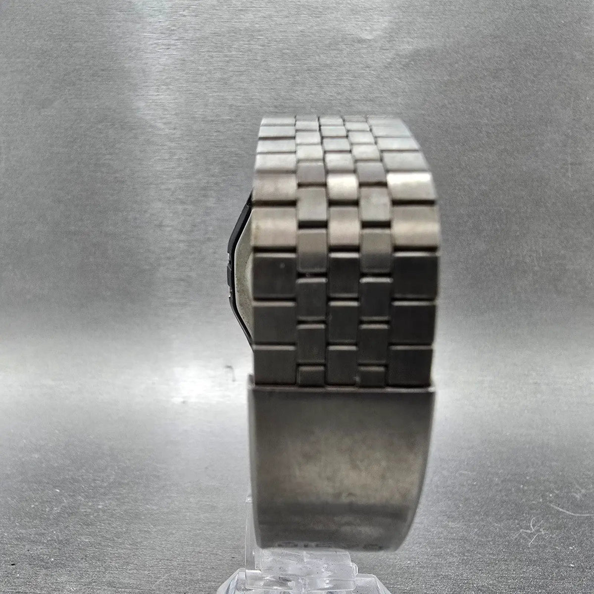 Casio 155-B815 Watch Men 34mm Digital Silver Octagon Daydate New Battery VTG7