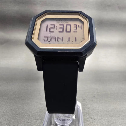 Nixon The Siren SS Digital Watch Men 36mm Blue Gold Tide Chrono Timer New Batt5