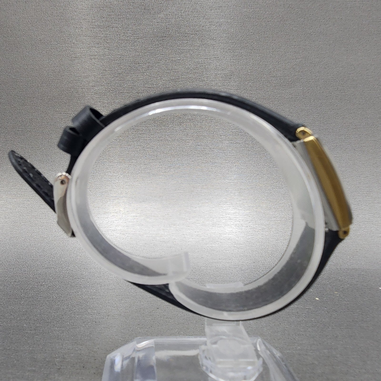 Rado Jubile Tank Watch Women 18mm Black Dial Gold Tone 153.3602.2 New Battery8