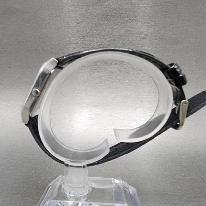 VTG Seiko Tank Watch Women 25mm Black Dial Silver Tone Rectangle 5P315020 PARTS7