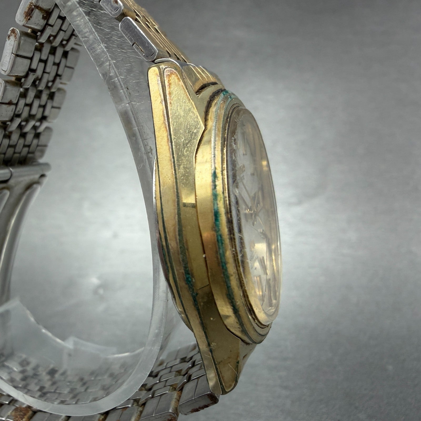 Seiko Lordmatic Special Watch Men 35mm Silver Dial Gold Tone Daydate Runs Vintag3