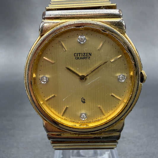Citizen Watch Men 32mm Champagne Dial Gold Tone Round 6020-915658 PARTS Daimonds0