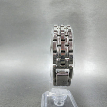 Seiko Watch Women 21mm White Dial Silver Tone Rectangle V4016250 New Battery6