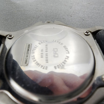 Citizen Q&Q Diver Watch Men 40mm Black Dial Gray Tone Solar Runs Round9