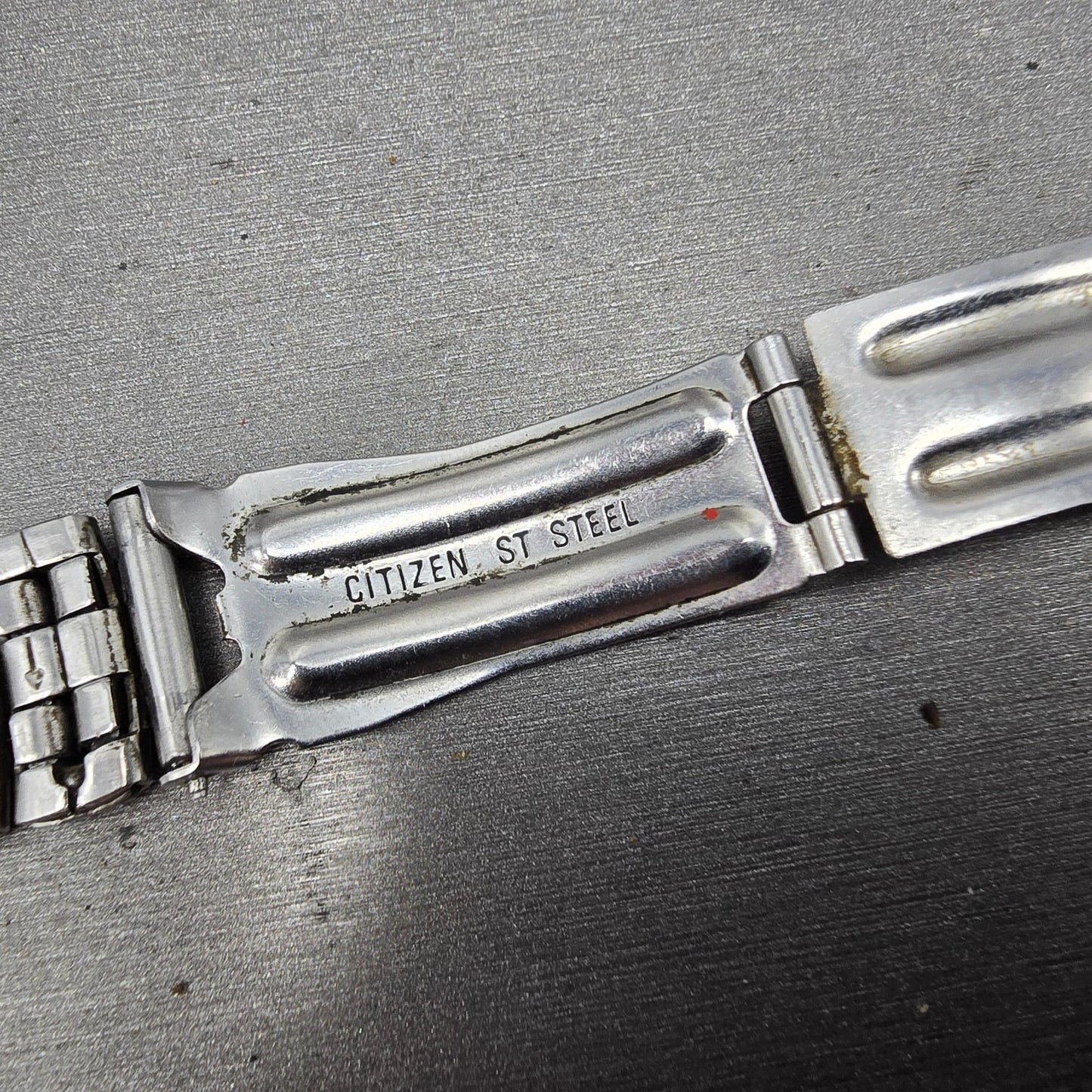 Citizen Bracelet 18mm Stainless Steel Two Tone Tri Folding Clasp VTG READ!!!!!!!15