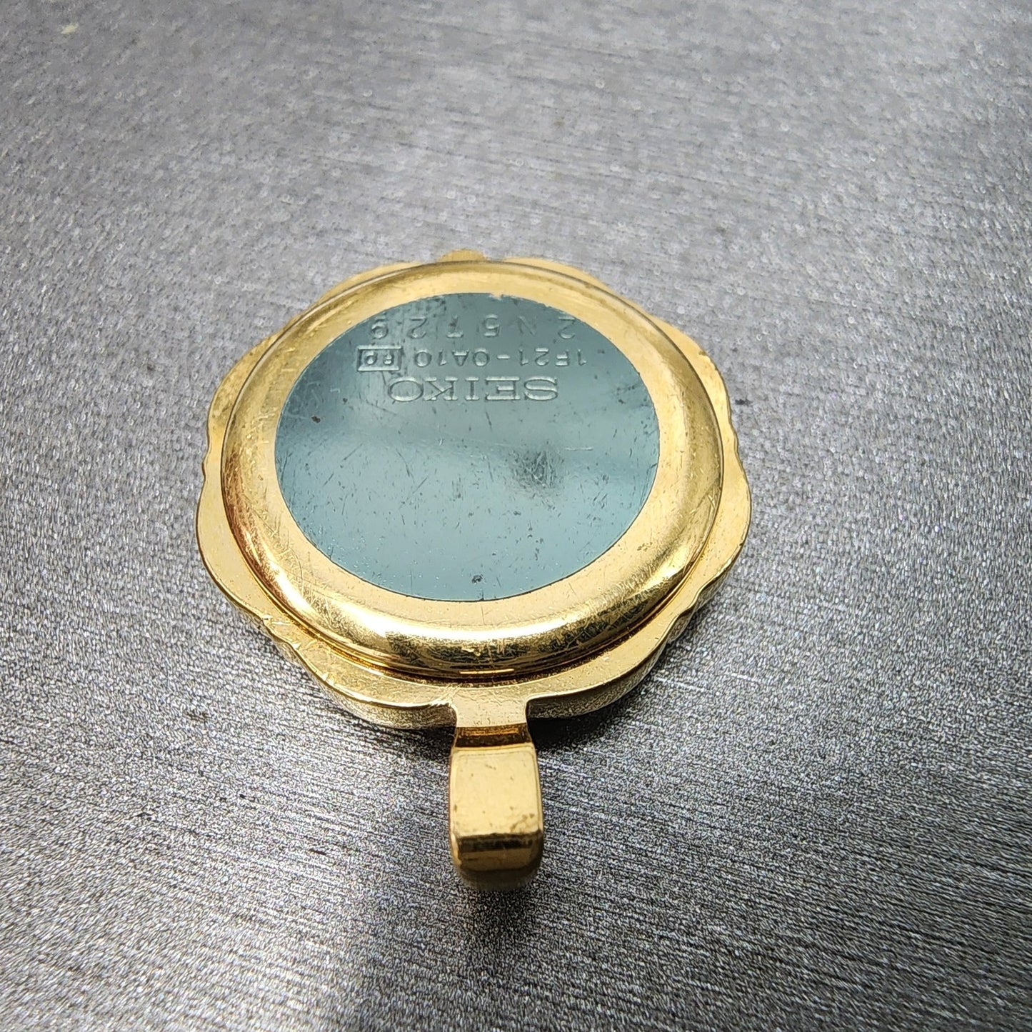 Seiko Necklace Watch Women 21mm Champagne Dial Gold Tone 1f210a10 New Battery9