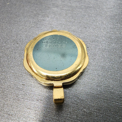Seiko Necklace Watch Women 21mm Champagne Dial Gold Tone 1f210a10 New Battery9