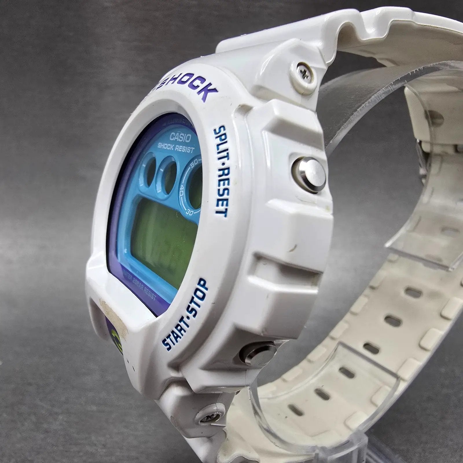 Casio G-Shock DW-6900CS Watch Men 51mm White Blue Alarm Chronograph New Battery2