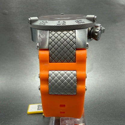 Invicta Sub Aqua Noma Chronograph Watch Men 50mm Orange Dial Steel 1378 New Batt5