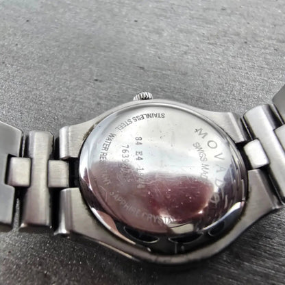 Movado Museum Watch Women 24mm Black Dial Silver Tone 84 E4 1844 New Battery7