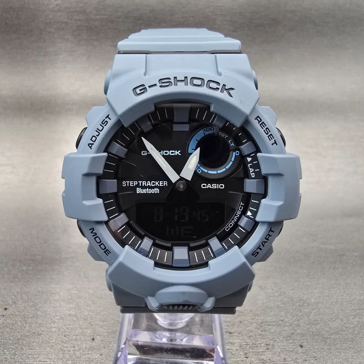 Casio G-Shock GBA-800 Watch Men 48mm Black Dial Blue Chrono Alarm New Battery0