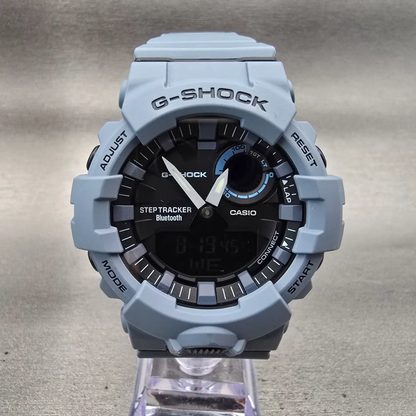 Casio G-Shock GBA-800 Watch Men 48mm Black Dial Blue Chrono Alarm New Battery0