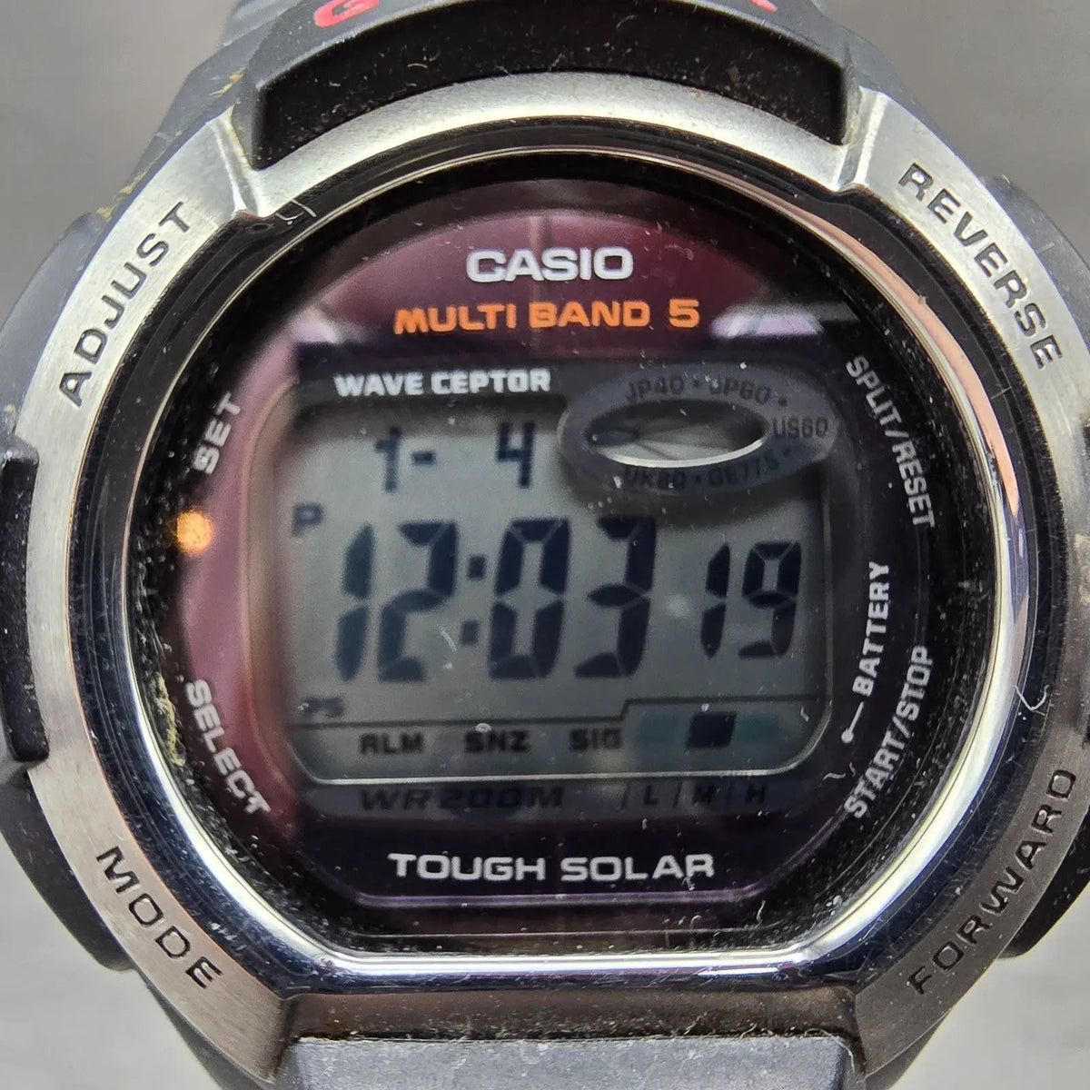Casio G-Shock GW-800 Watch Men 42mm Digital Black Silver Alarm Chrono Solar1