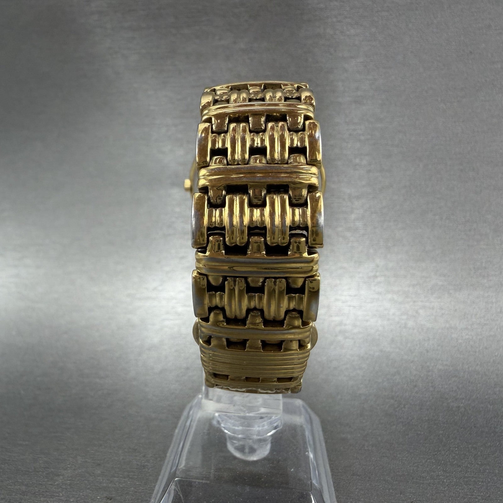 Wittnauer Laureate Watch Men 33mm Gold Dial Gold Tone Date Round New Battery7