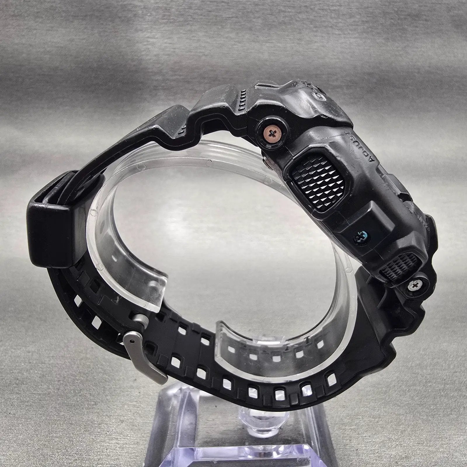 Casio G-Shock GD-100 Watch Men 51mm Black Dial Black Alarm Chrono New Battery8