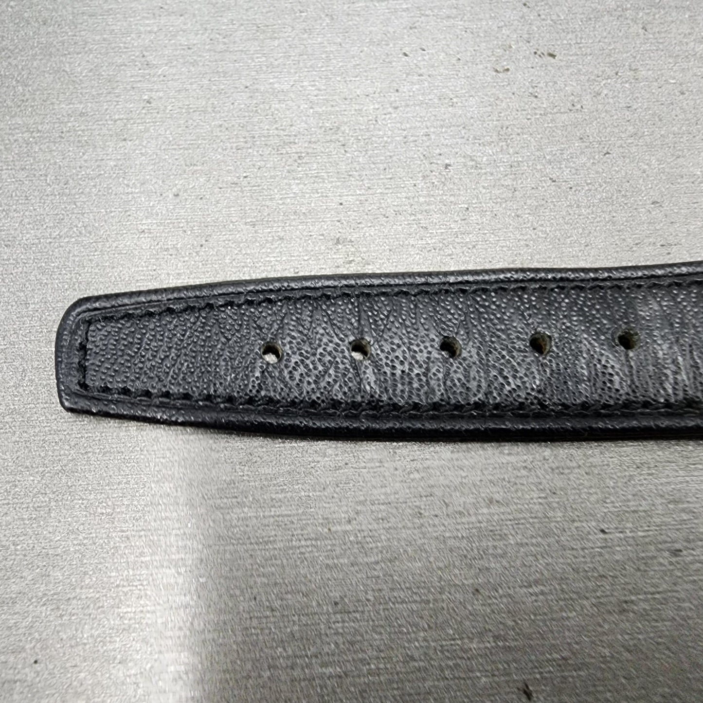 Omega Leather Watch Band 18mm Black Steel Buckle Vintage Swiss Made10