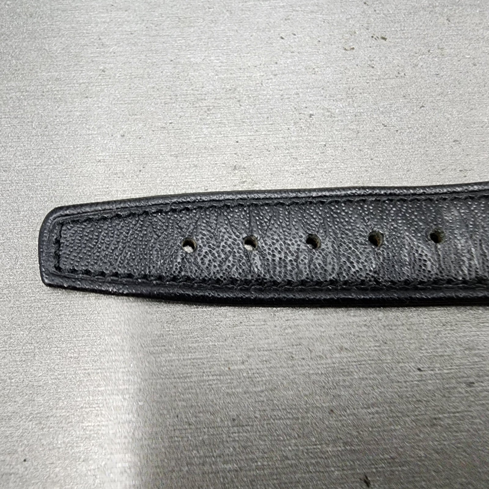 Omega Leather Watch Band 18mm Black Steel Buckle Vintage Swiss Made10