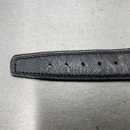 Omega Leather Watch Band 18mm Black Steel Buckle Vintage Swiss Made10
