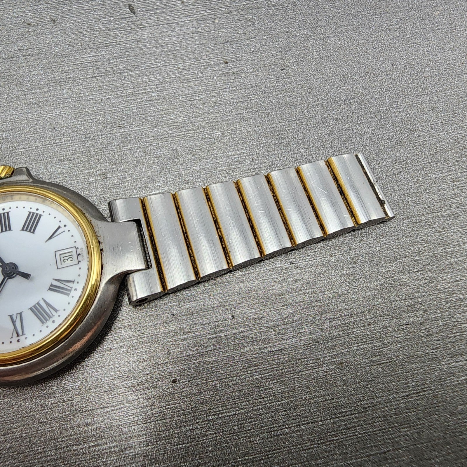 Dunhill Millennium Watch Women 26mm White Dial Two Tone Date READ!! New Battery7