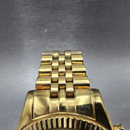 Michael Kors Lexington Chronograph Watch Men 45mm Black Dial Gold Tone New Batt4