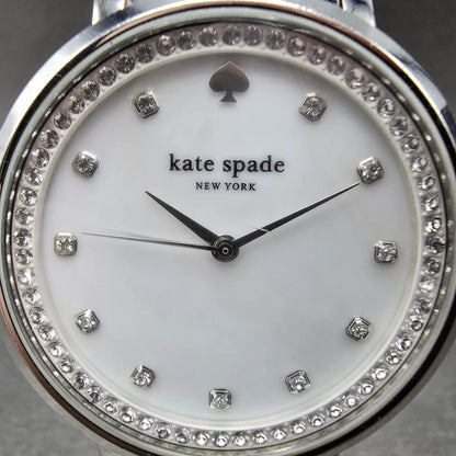Kate Spade Monterey Watch Women 38mm MOP Dial Silver Tone Round 0820 New Battery1