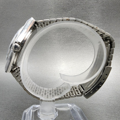 Seiko Chronos Watch Men 35mm White Dial Steel Daydate Round 5H237D20 PARTS5