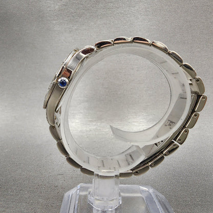 Bulova Watch Women 31mm MOP Dial Silver Tone Round 96L116 Crystal Accent New Bat6