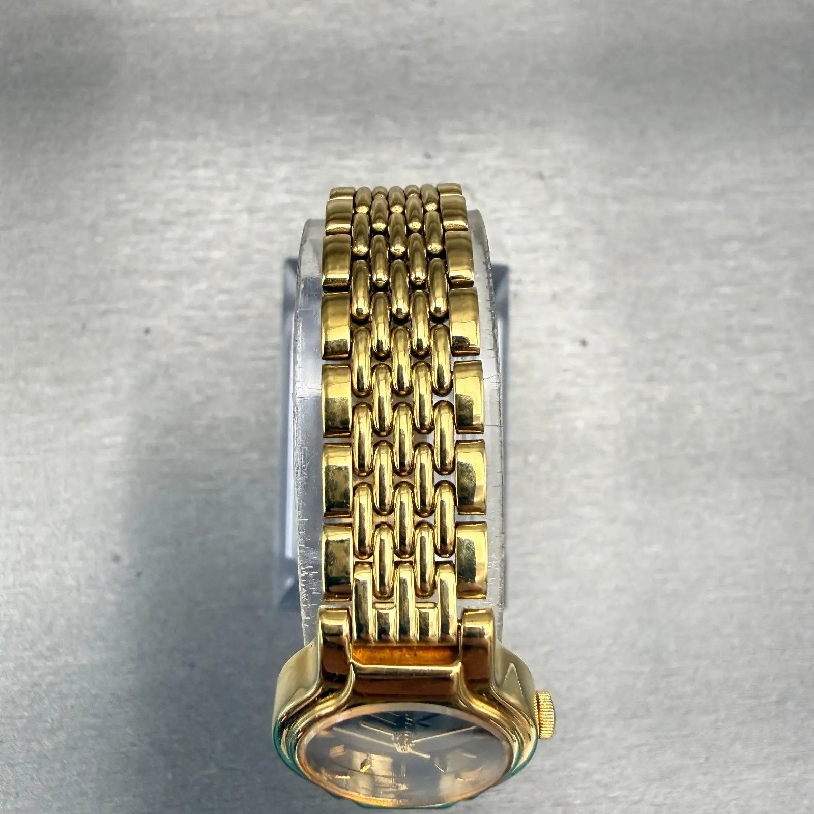 Seiko Watch Women 17mm Black Dial Gold Tone Round V401-0289 New Battery Vintage4