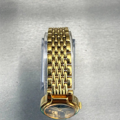 Seiko Watch Women 17mm Black Dial Gold Tone Round V401-0289 New Battery Vintage4