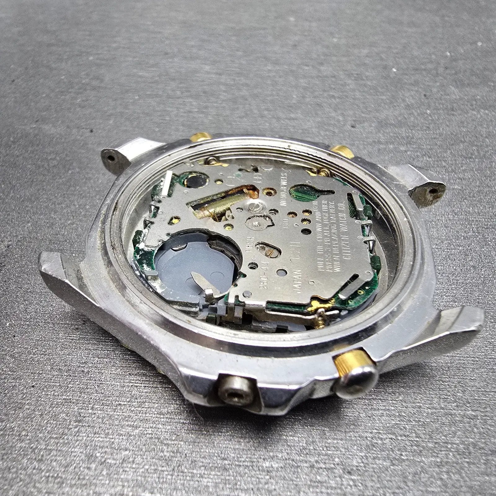 Citizen Yachtmaster C211 Watch Men 42mm Two Tone Alarm Chronograph Ana Digi PART10