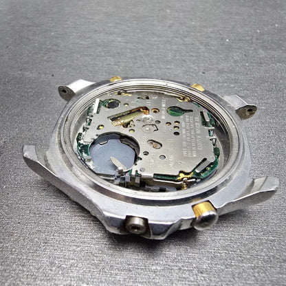 Citizen Yachtmaster C211 Watch Men 42mm Two Tone Alarm Chronograph Ana Digi PART10
