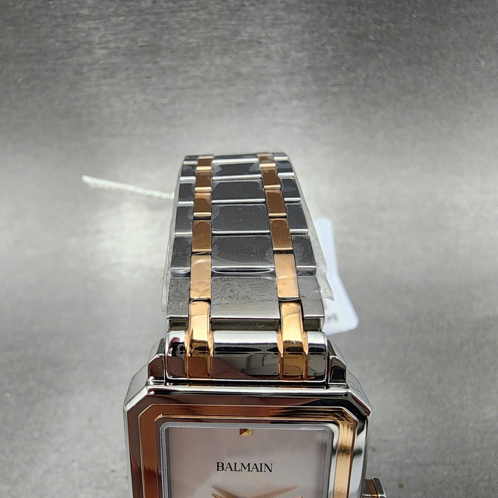 Balmain Beleganza Watch Women 25mm Silve Dial Two Tone Rectangle Rose Gold Tone4