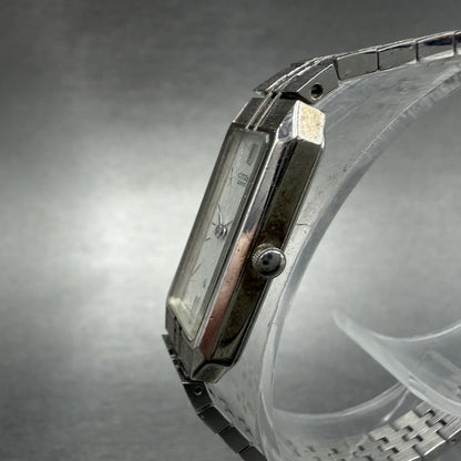 Citizen CQ Tank Watch Women 13mm Silver Dial Silver Tone Rectangle New BatteryAb2
