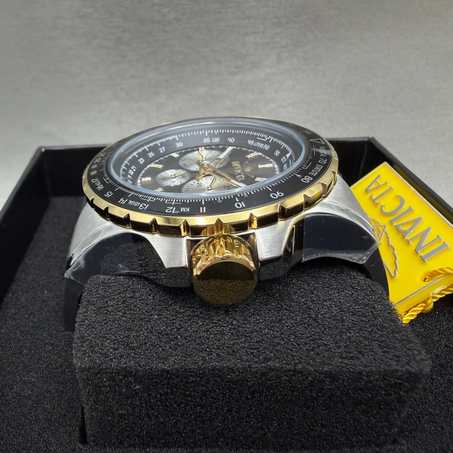 Invicta Aviator Watch Men 51mm Black Dial Two Tone Daydate Round 33029 New5