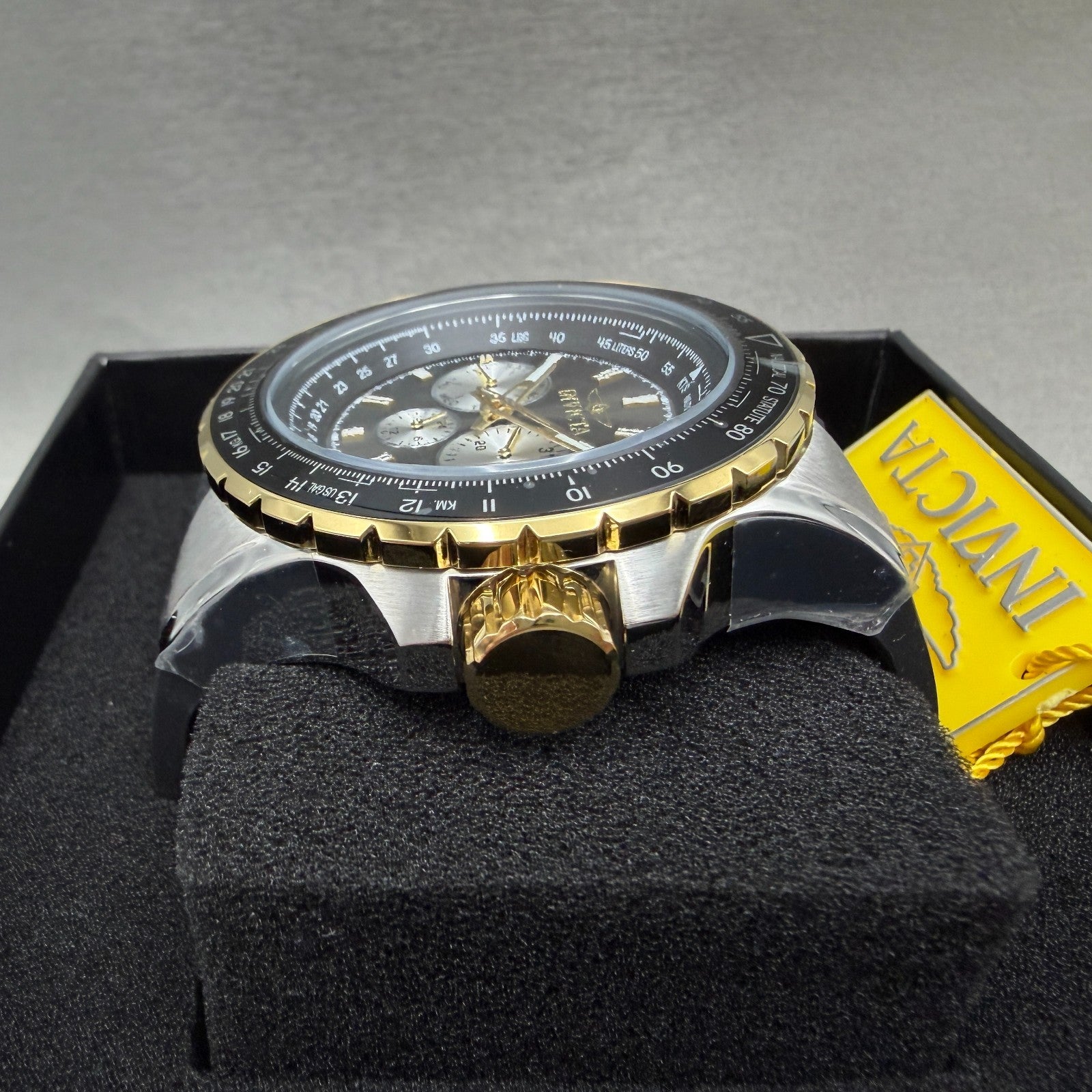 Invicta Aviator Watch Men 51mm Black Dial Two Tone Daydate Round 33029 New5