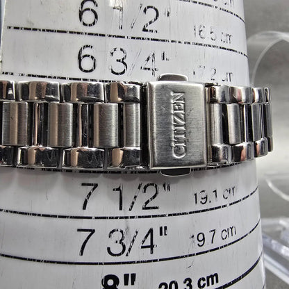 Citizen Eco-Drive Watch Women 26mm MOP Dial Silver Tone Gemmed E011-S043697 RunL10
