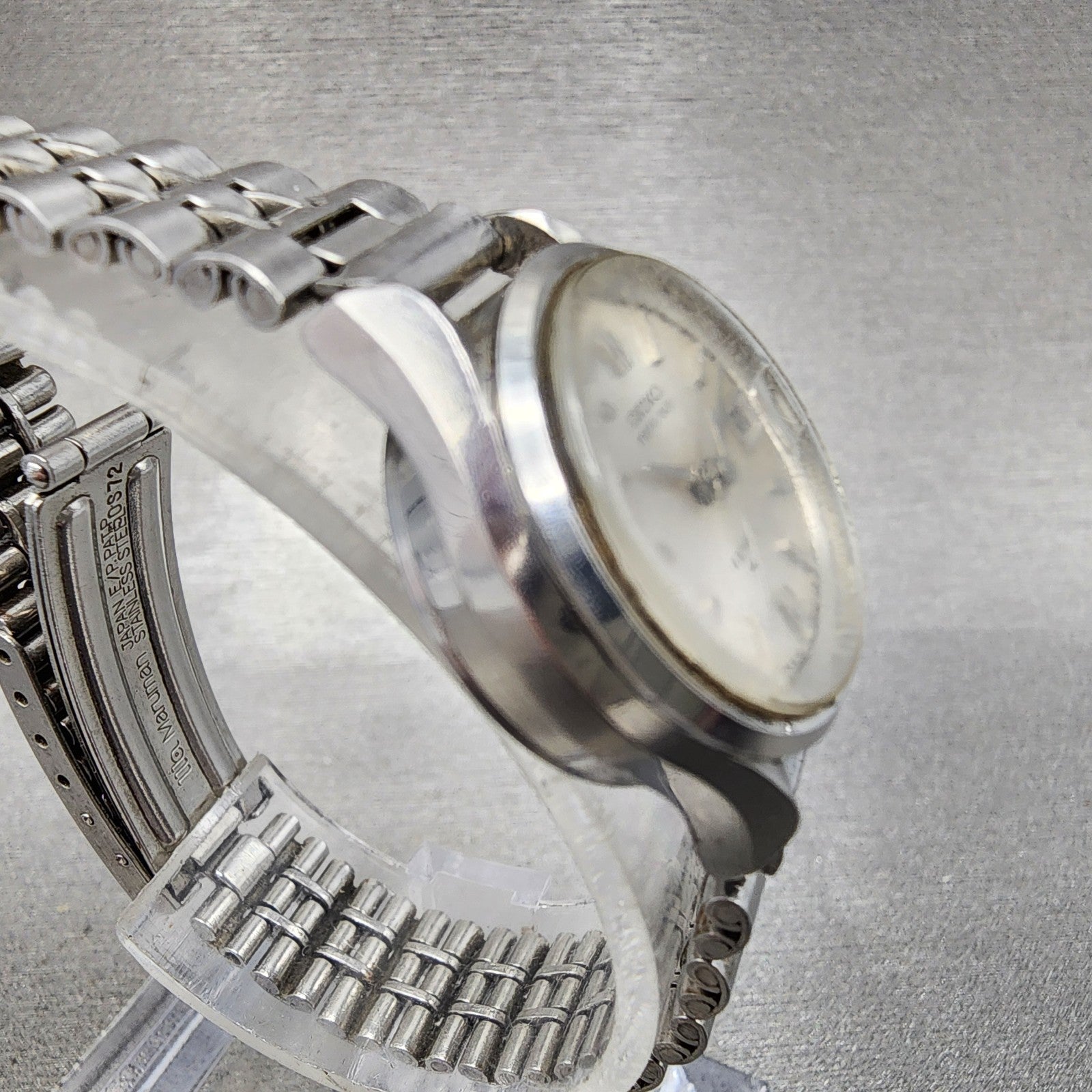 Seiko Matic Lady watch Women 22mm Silver Dial Silver Tone Date 25170200 PARTS4