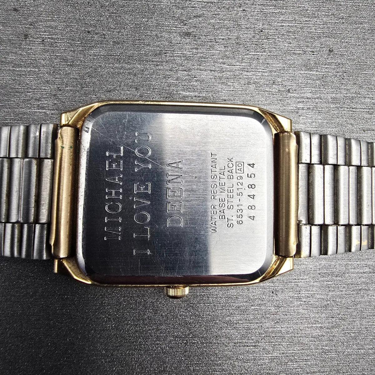 Seiko Tank Watch Men 27mm Gold Dial Gold Tone Rectangle 6531-5129 New Battery11