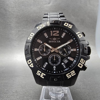 Invicta Specialty Chronograph Dive Watch Men 45mm Black Dial Black Tone New Batt5