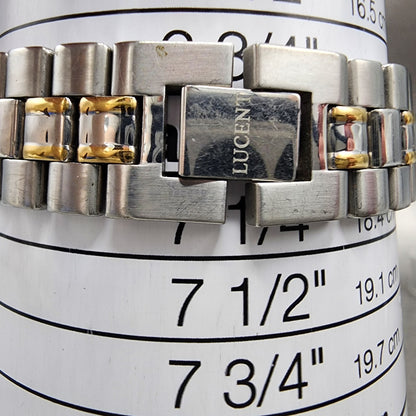 Seiko Lucent Watch Men 31mm Cream Dial Two Tone Round 5E21-6B70 New Battery
